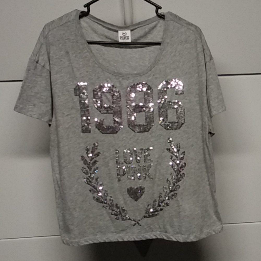 VS Pink size lg tee with bling